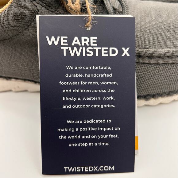 Twisted X Zero-X Lace-Up Loafer Sneakers Mens 8.5 Steel Gray NIB Shoes MZX0006 - Picture 16 of 16